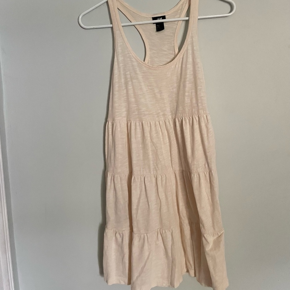 H&M light cream dress XS